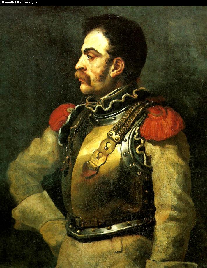Theodore   Gericault portrait de carabinier